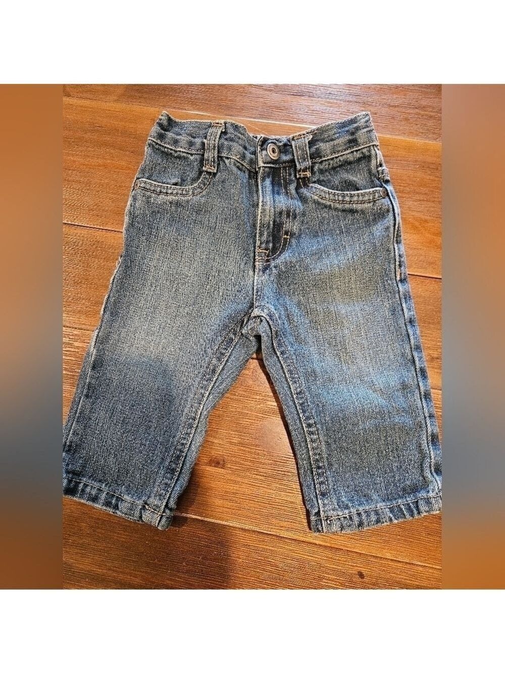 CALVIN KLEIN 6/9 MONTHS DENIM JEANS FRONT & REAR POCKETS